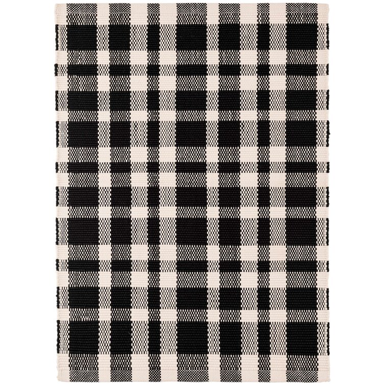 black and white outdoor rug
